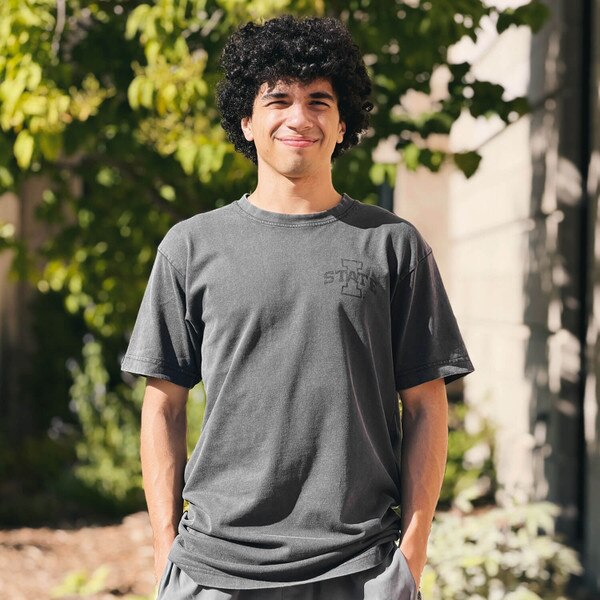 College House Punching Cy Charcoal Heavy Weight Short Sleeve T-shirt front